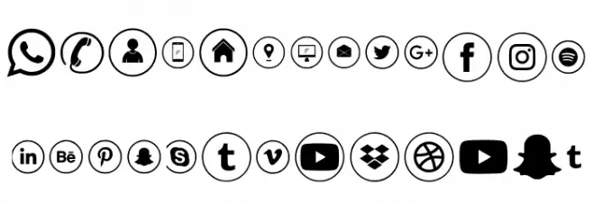 Sosmed_phone Regular Font LOWERCASE
