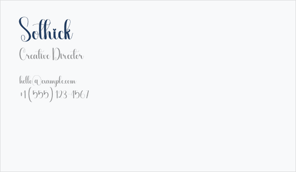 Sothick Business Card