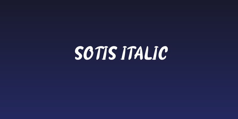 Sotis Italic Social Header