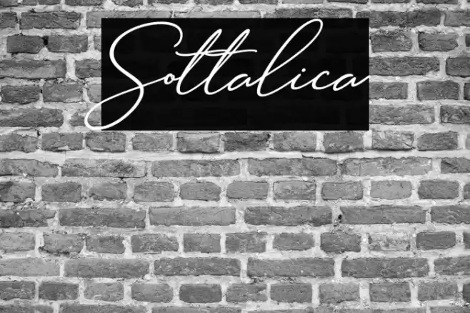 Sottalica Font examples