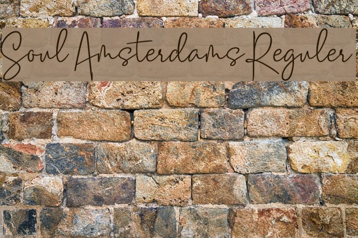 Soul Amsterdams Reguler Font examples