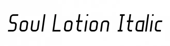 Soul Lotion Italic  les polices de caractères gratuit tlcharger