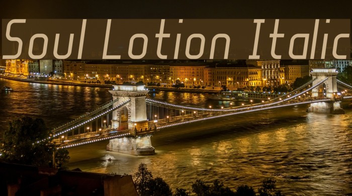 Soul Lotion Italic Font examples