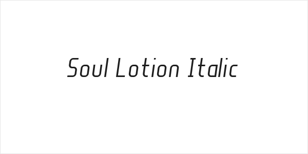 Soul Lotion Italic Logo