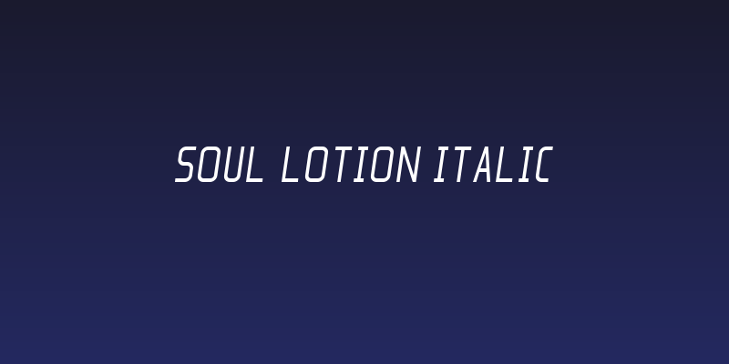 Soul Lotion Italic Social Header