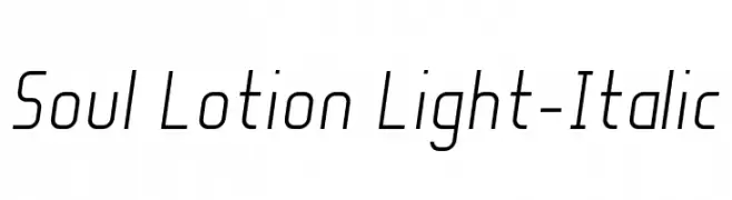 Soul Lotion Light-Italic  les polices de caractères gratuit tlcharger