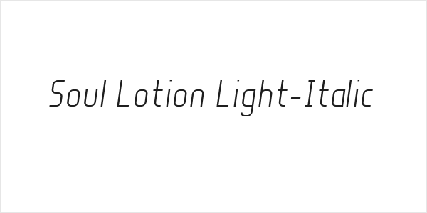 Soul Lotion Light-Italic Logo