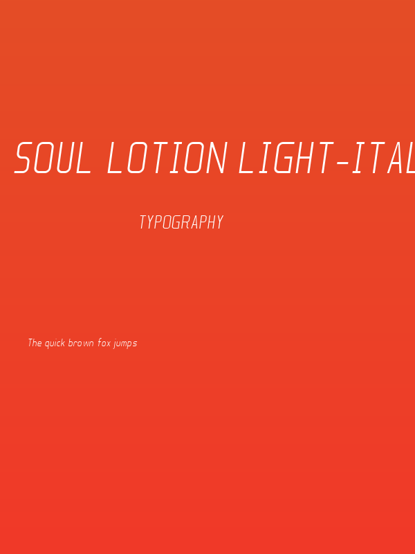 Soul Lotion Light-Italic Poster