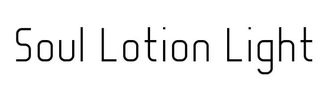 Soul Lotion Light  les polices de caractères gratuit tlcharger