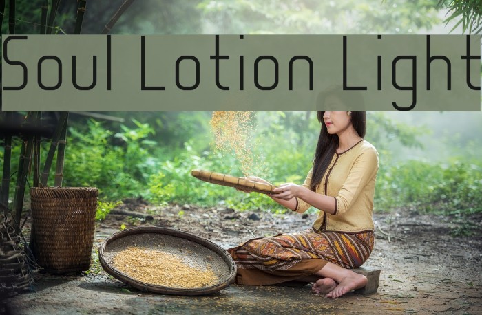 Soul Lotion Light Font examples
