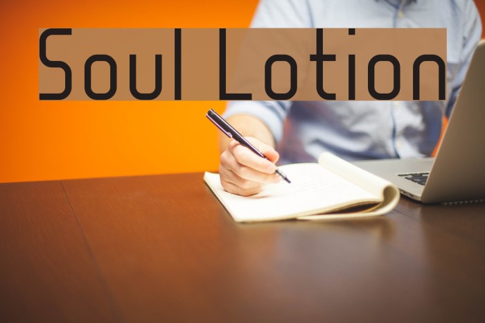 Soul Lotion Font examples