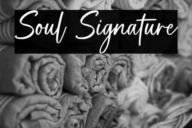 Soul Signature Font examples
