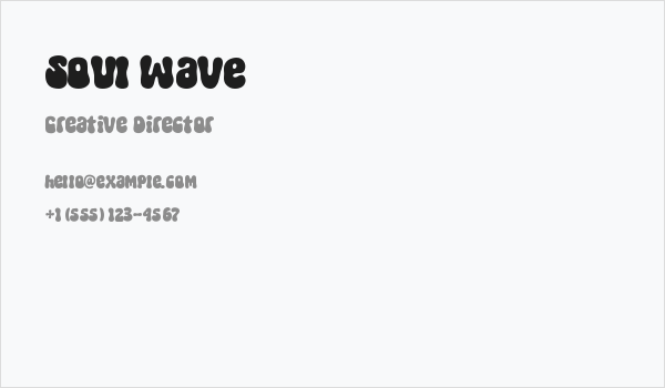 Soul Wave Business Card