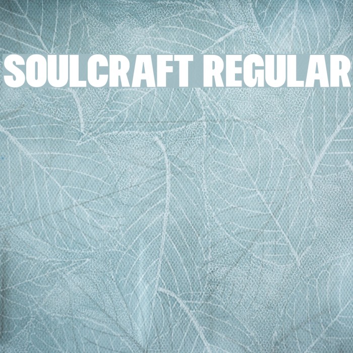 Soulcraft Regular Font examples