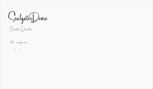 SoulgatesDemo Business Card