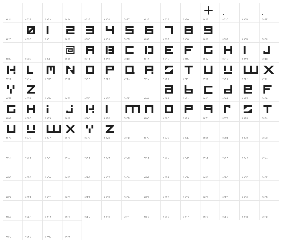 SouliosDesign-Regular Character Map