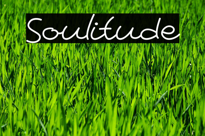 Soulitude Font examples