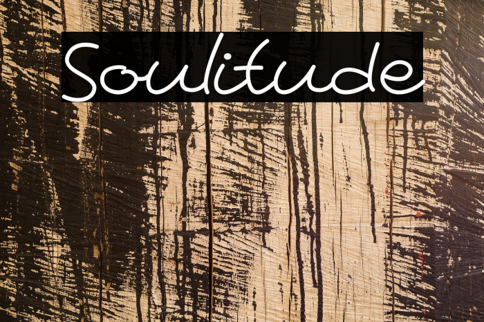 Soulitude Font examples