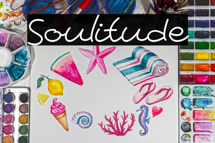 Soulitude Font examples