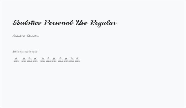 Soulstice Personal Use Regular Business Card