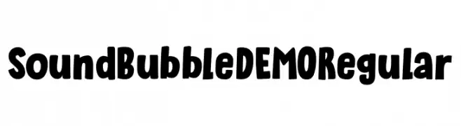 Sound Bubble DEMO Regular Caratteri