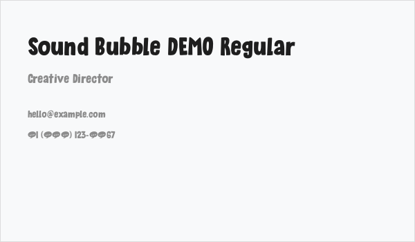 Sound Bubble DEMO Regular Business Card