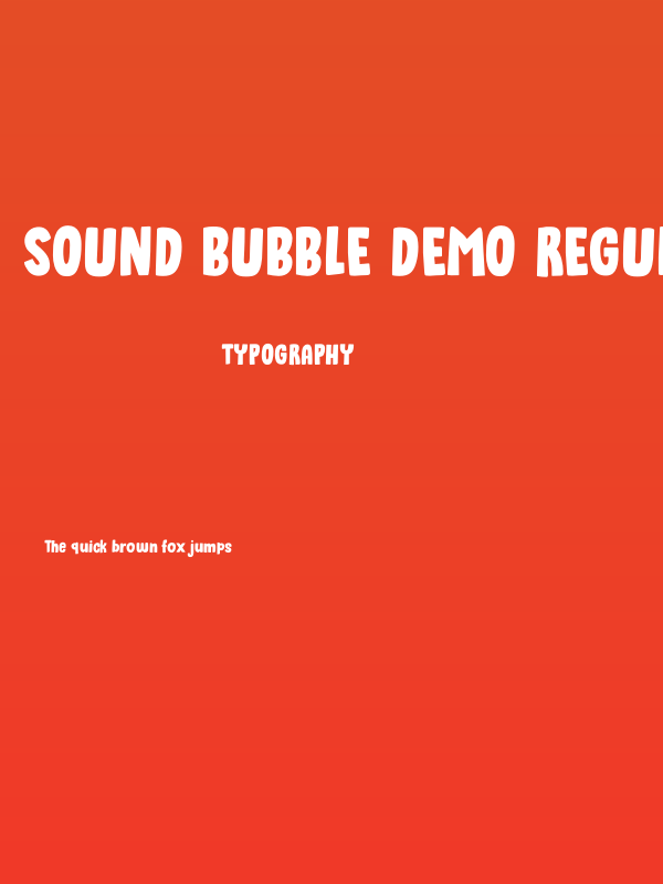 Sound Bubble DEMO Regular Poster