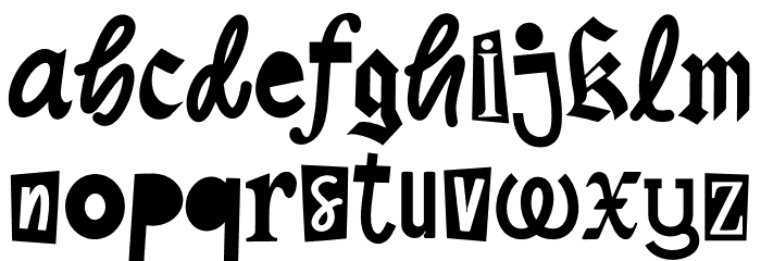 Sound Distortion Font LOWERCASE