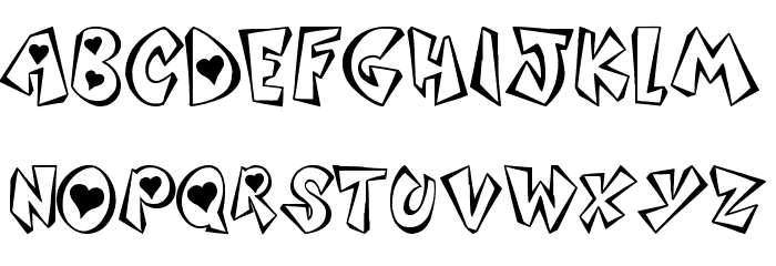 Sound Heart Font LOWERCASE