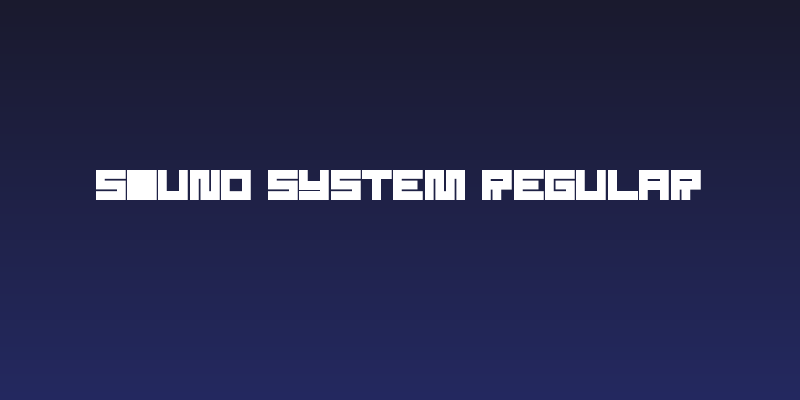 Sound System Regular Social Header