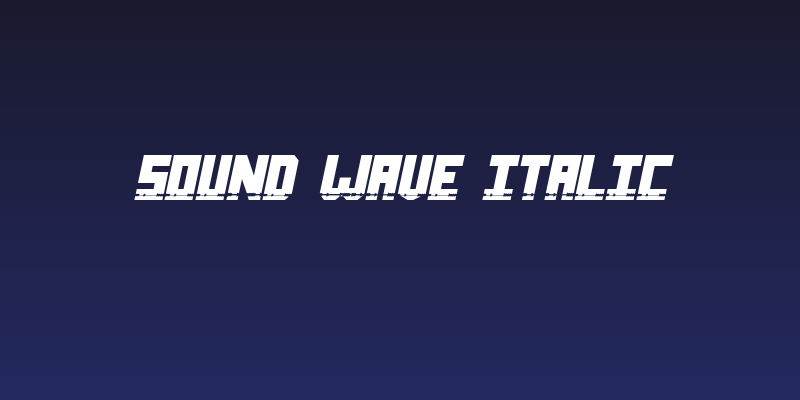 Sound Wave Italic Social Header