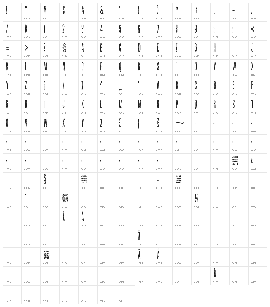 Sound of silence Character Map
