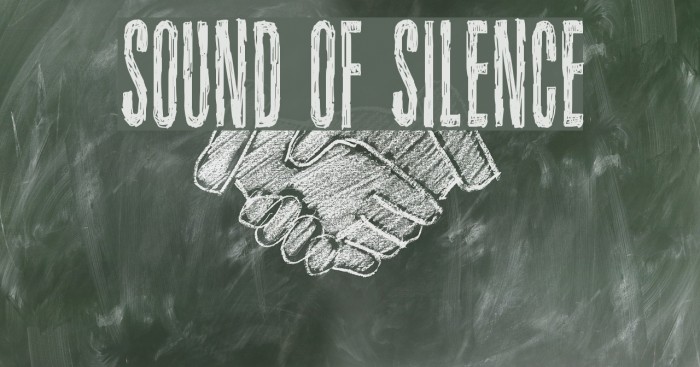 Sound of silence Font examples