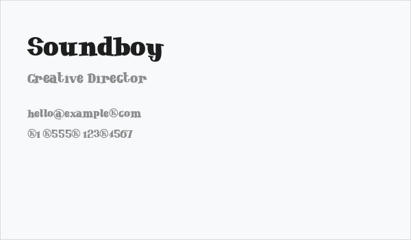 Soundboy Business Card