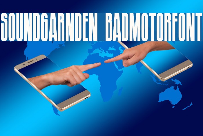 Soundgarnden Badmotorfont Font examples
