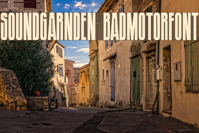 Soundgarnden Badmotorfont Font examples