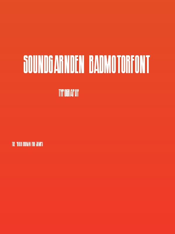 Soundgarnden Badmotorfont Poster