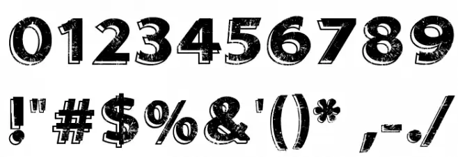 Sounds Eroded Font OTHER CHARS