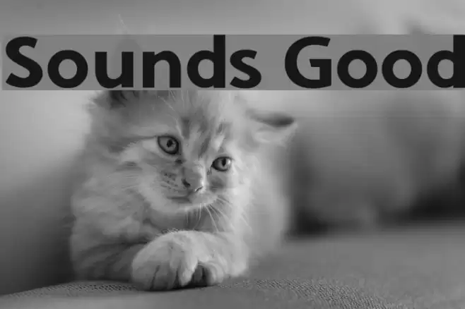 Sounds Good Font examples
