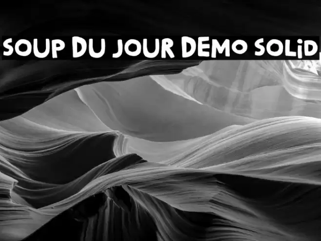 Soup Du Jour DEMO Solid 字体 examples