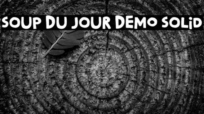 Soup Du Jour DEMO Solid 字体 examples