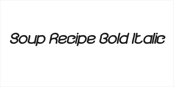 Soup Recipe Bold Italic Logo