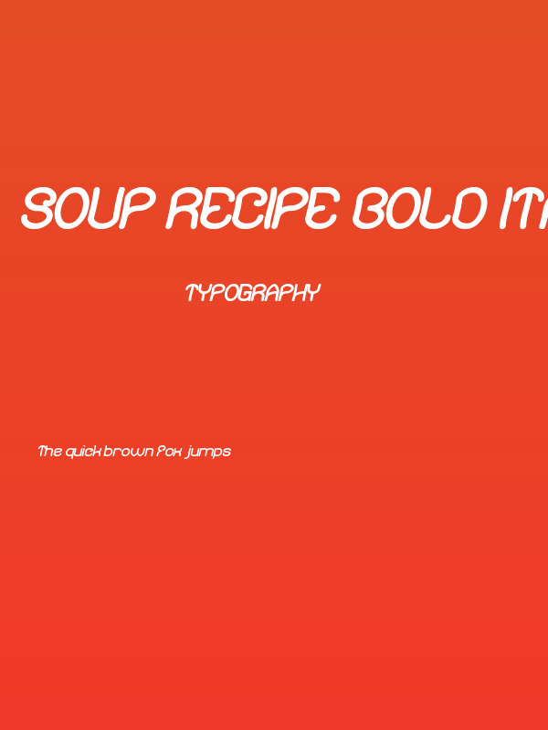 Soup Recipe Bold Italic Poster