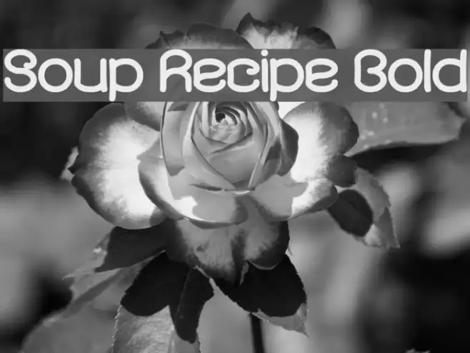Soup Recipe Bold Font examples