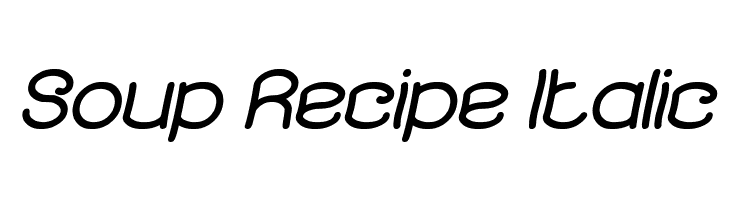 Soup Recipe Italic Font