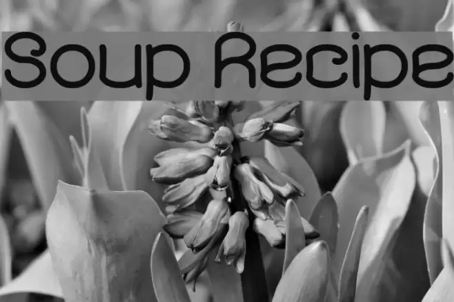 Soup Recipe Font examples