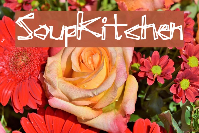 SoupKitchen Font examples