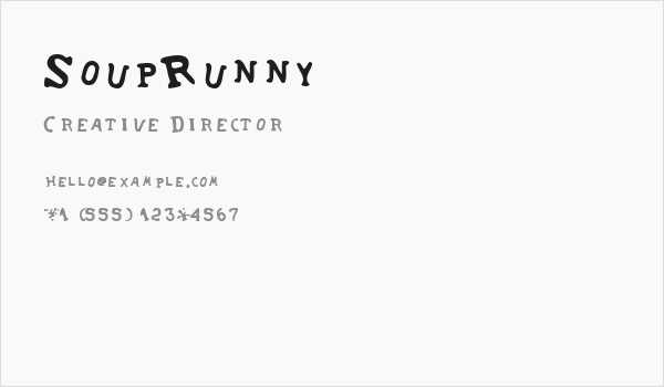 SoupRunny Business Card