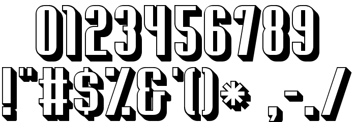 Soupertrouper 3D Font OTHER CHARS