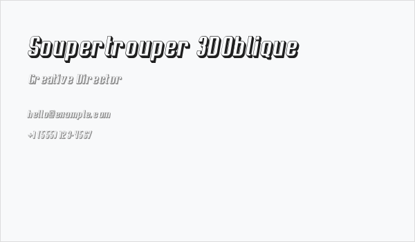 Soupertrouper 3DOblique Business Card